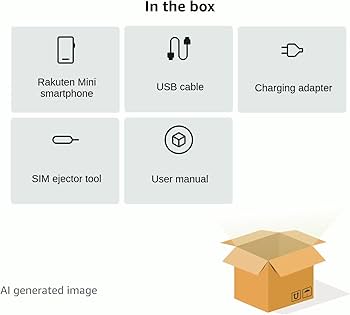 Amazon | Rakuten Mini BLACK Model:c330 ※eSIM専用機種 | Rakuten